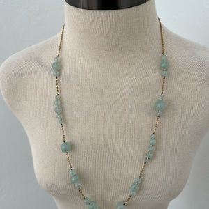 NWT J. Crew Light Green Translucent Beaded Necklace